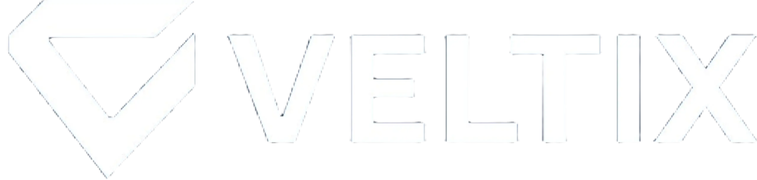 Logo VELTIX blanc sur fond noir